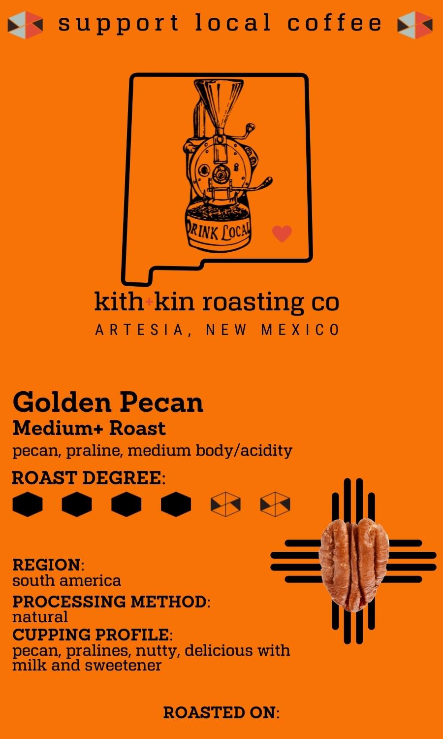 Golden Pecan Coffee Beans Medium Roast Kith Kin Roasting Co golden-pecan-coffee-beans-medium-roast-kith-kin-roasting-co